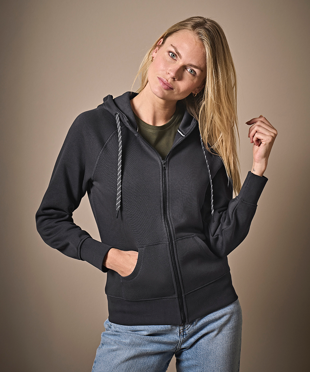 Ladies Fashion Full Zip Hood