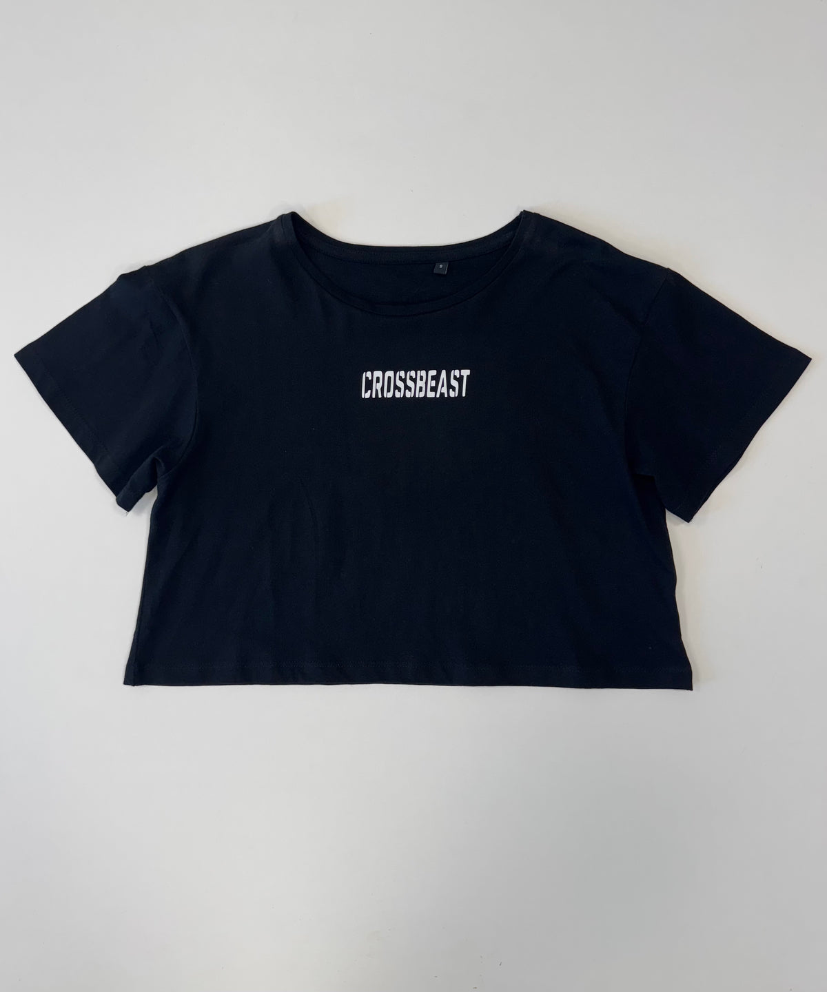 Crossbeast dames t-shirt cropped zwart