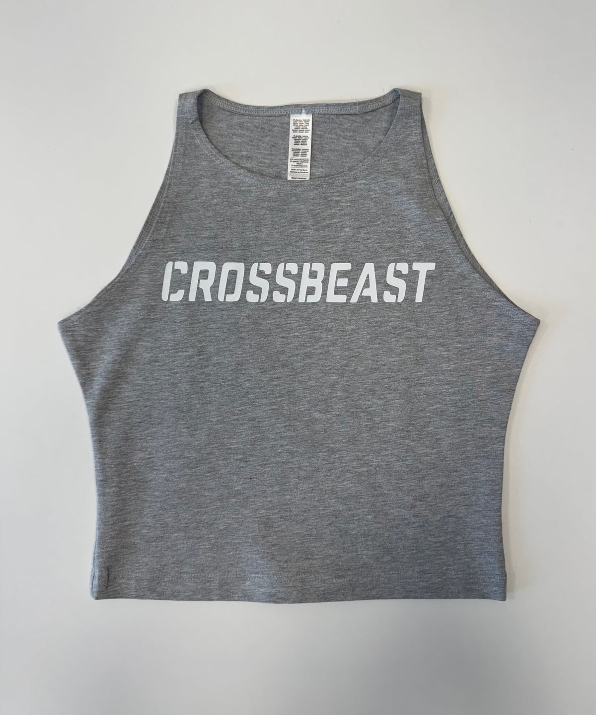 Crossbeast dames crop top grijs