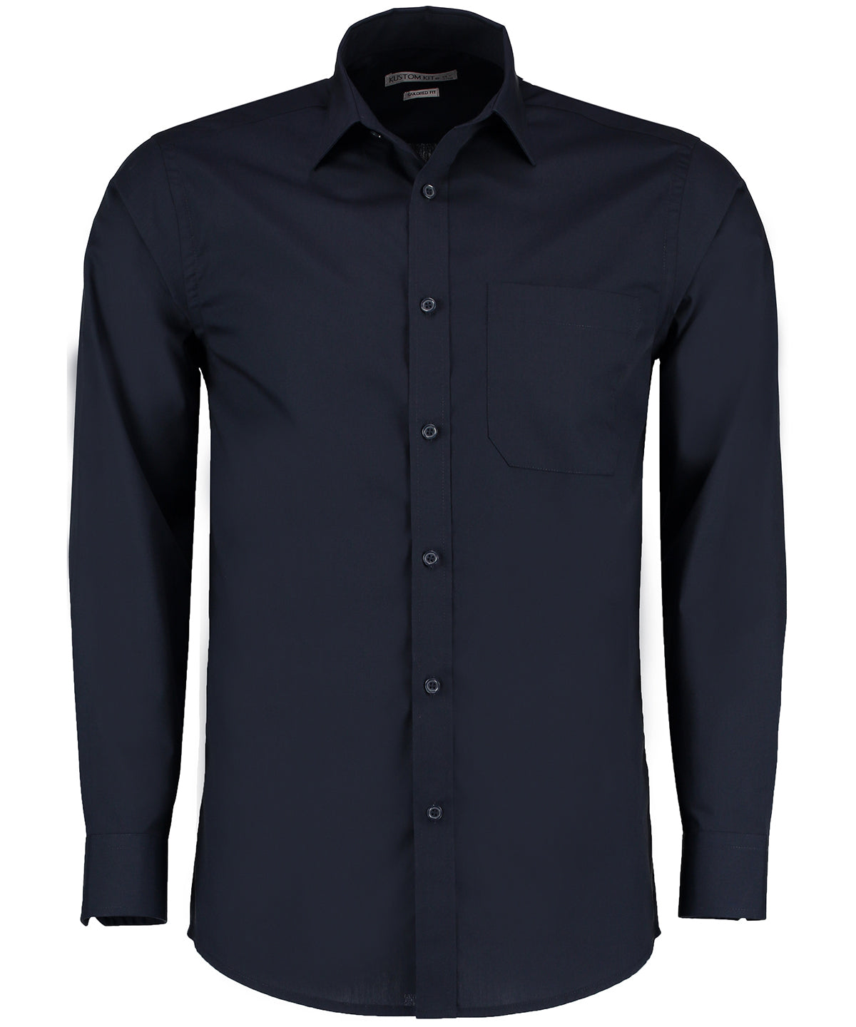 Poplin shirt long-sleeved