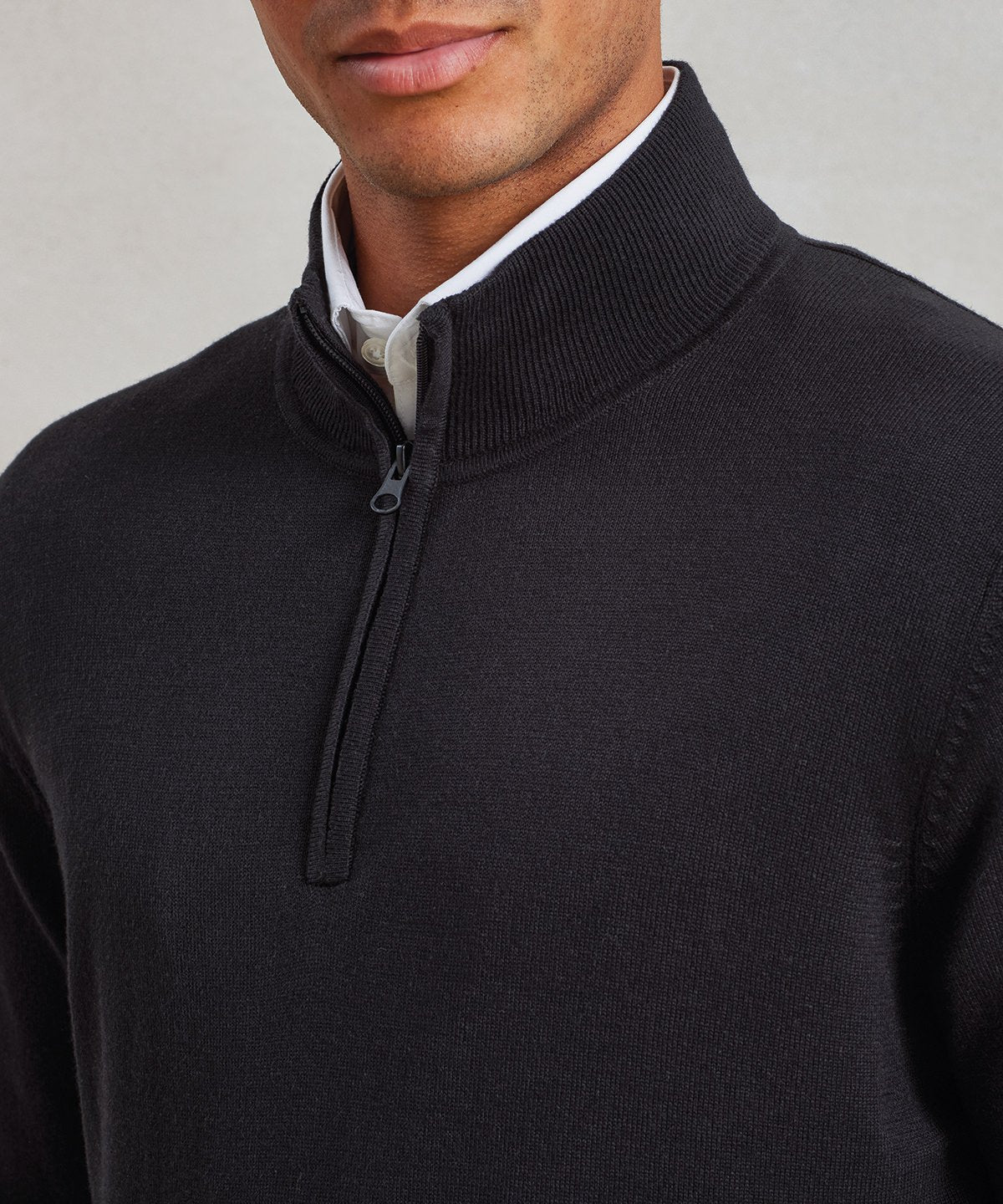 1/4 zip knitted sweater