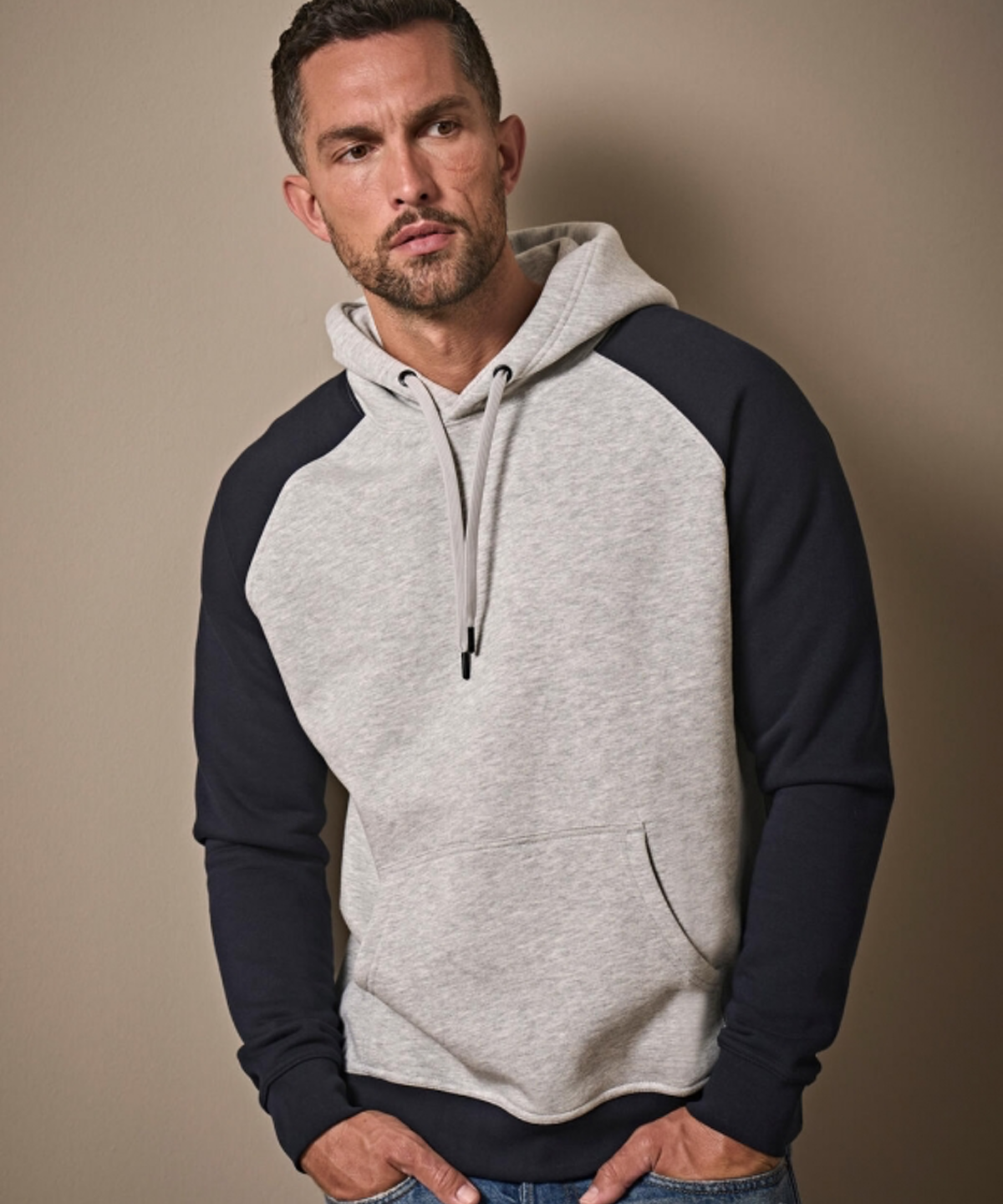 Two-Tone Hooded Sweatshirt