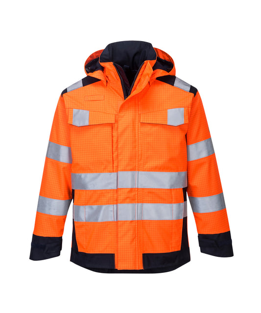 Portwest Modaflame Rain Multinorm Arc jack Oranje/Marine