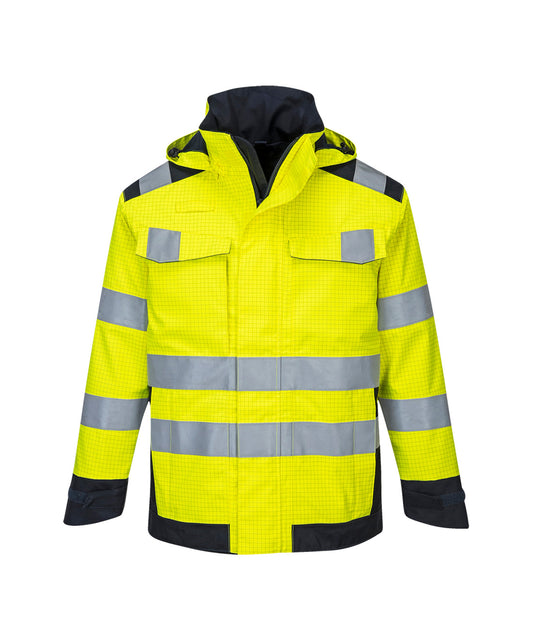 Portwest Modaflame Rain Multinorm Arc jack Geel/Marine