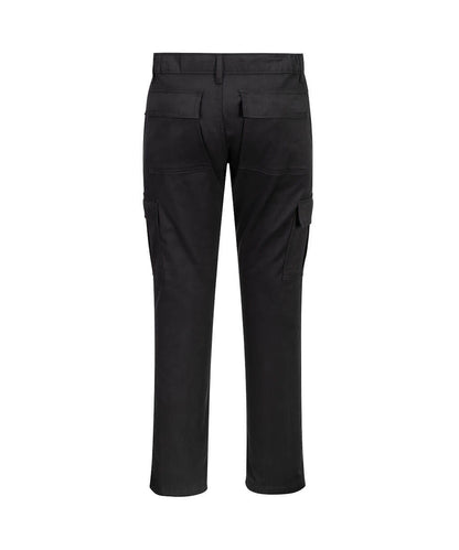 Portwest Stretch Slim Fit Combat Broek Zwart