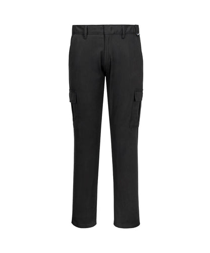 Portwest Stretch Slim Fit Combat Broek Zwart