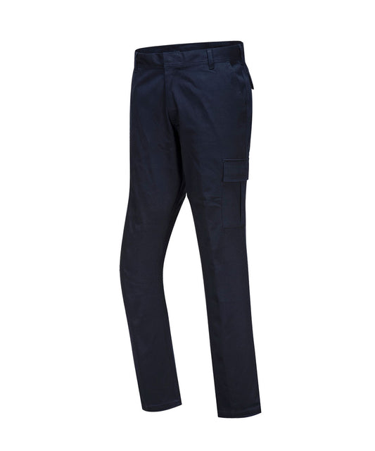 Portwest Stretch Slim Fit Combat Broek Navy