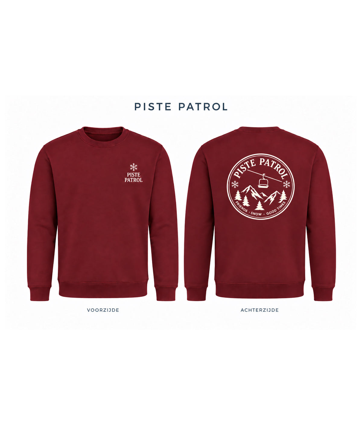 Wintersport sweaters unisex burgundy