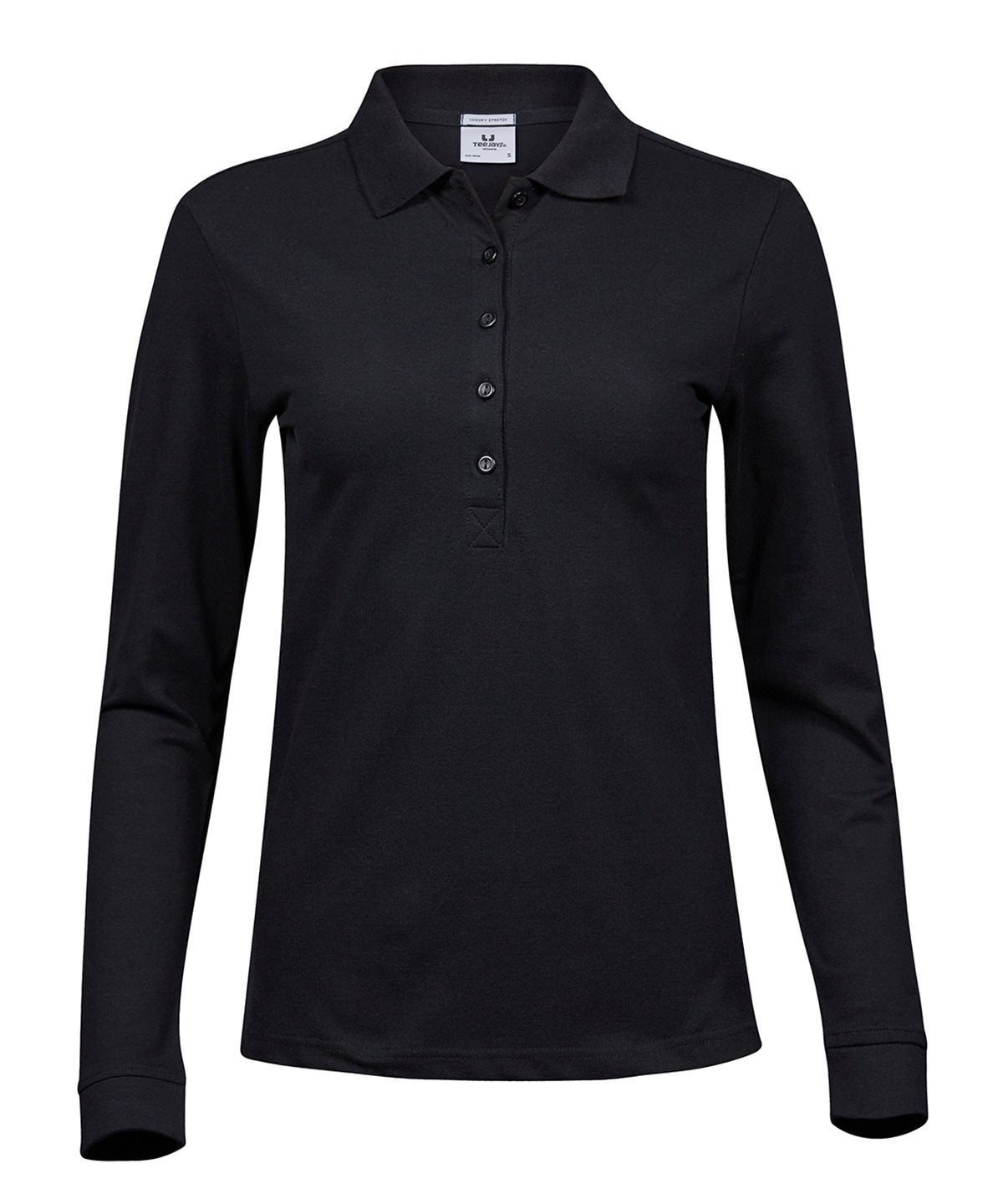 Women's luxury stretch long sleeve polo