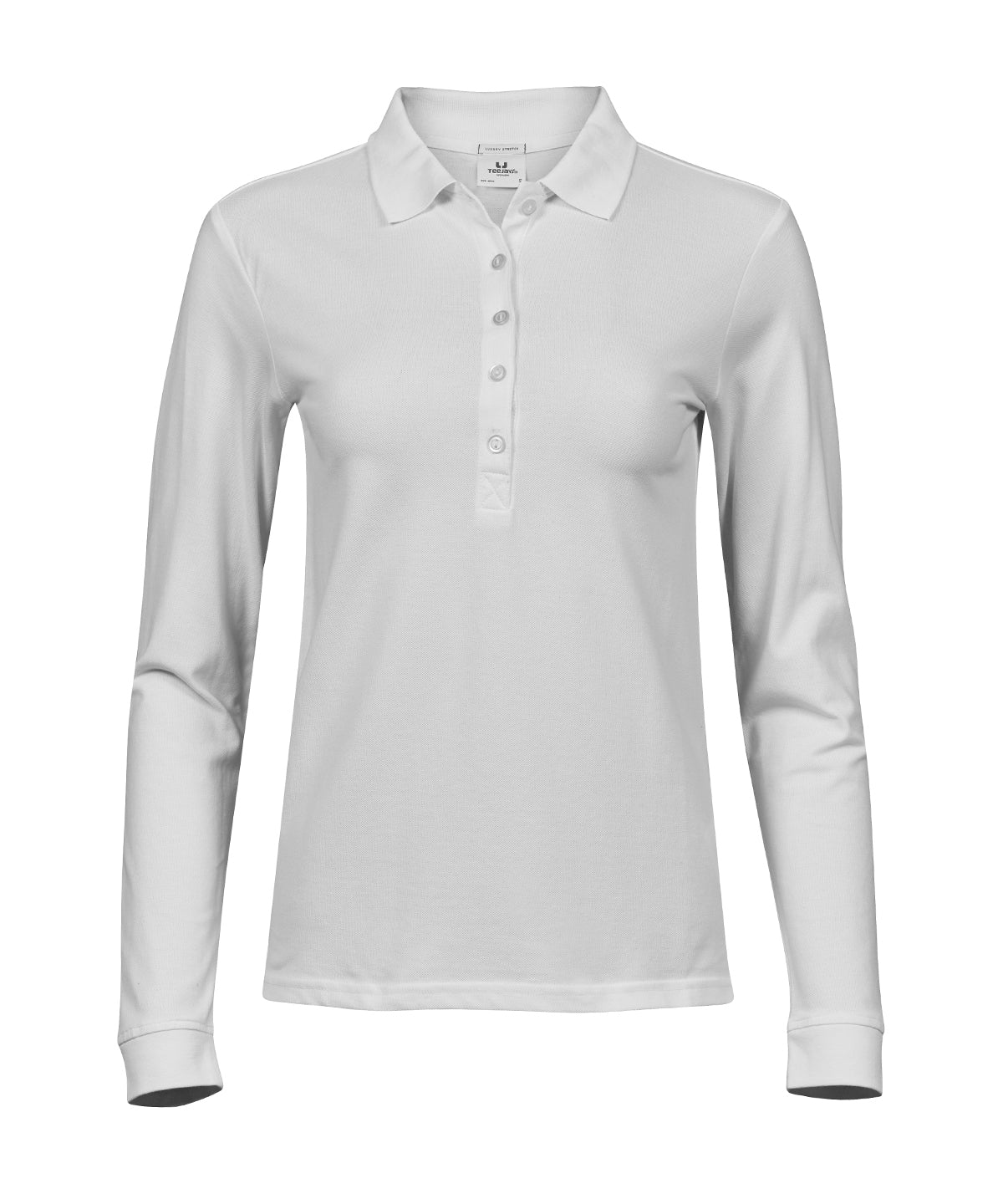 Women's luxury stretch long sleeve polo