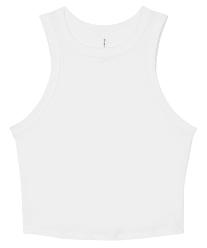 Women's micro rib racer tank