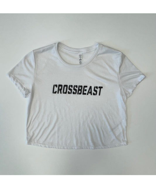 Crossbeast dames t-shirt cropped wit