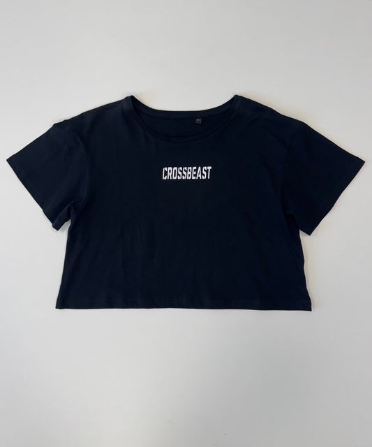 Crossbeast dames t-shirt cropped zwart