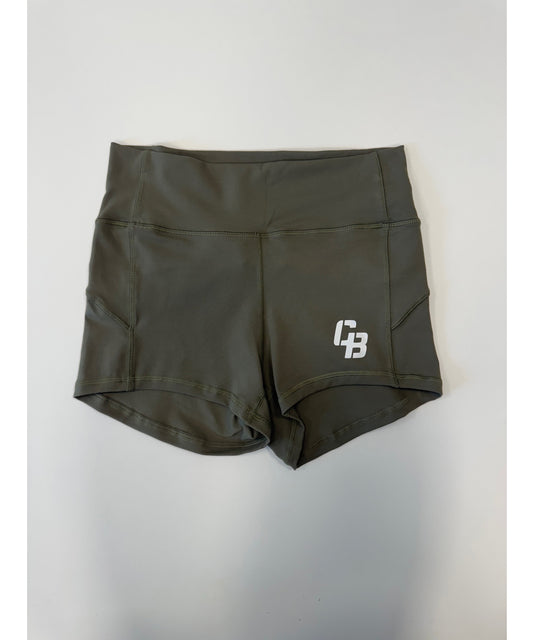 Crossbeast dames bootyshort army green