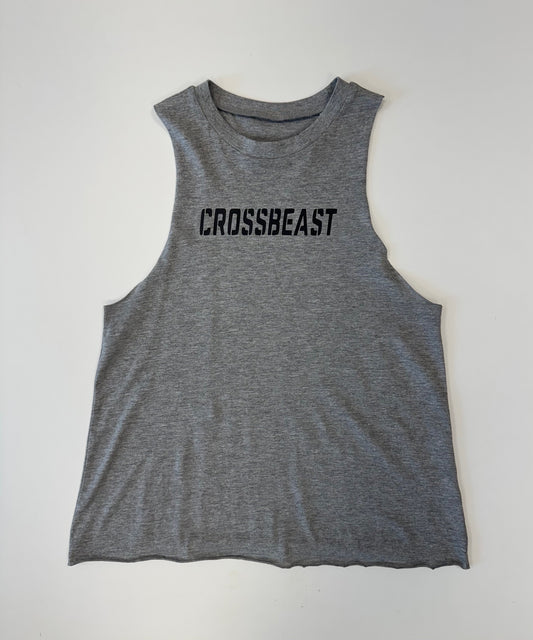 Crossbeast dames halter top lichtgrijs