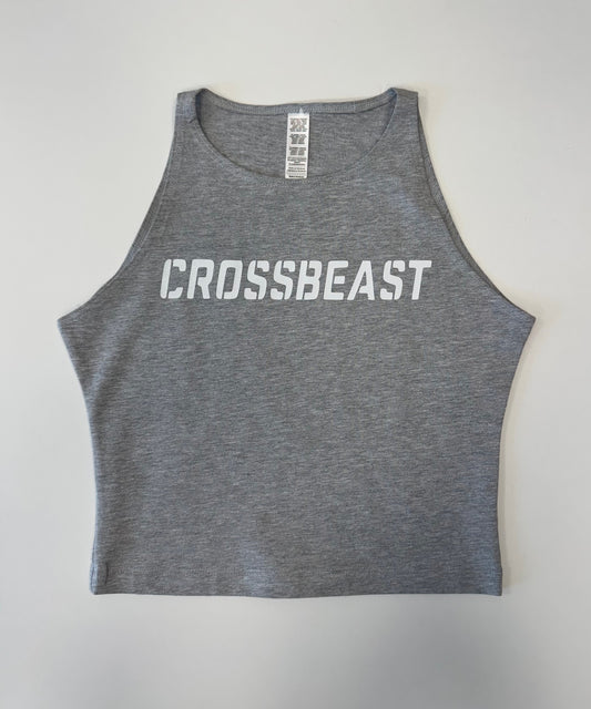 Crossbeast dames crop top grijs