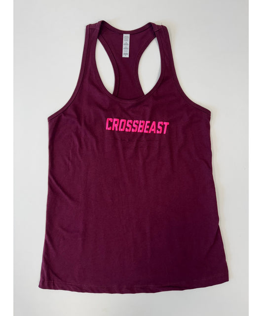 Crossbeast dames tanktop bordeaux