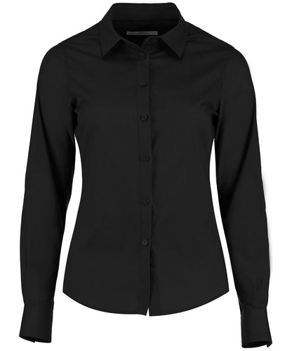 Women's poplin shirt long-sleeved