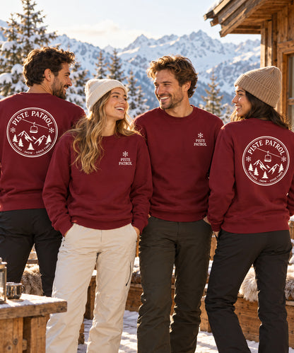 Wintersport sweaters unisex burgundy