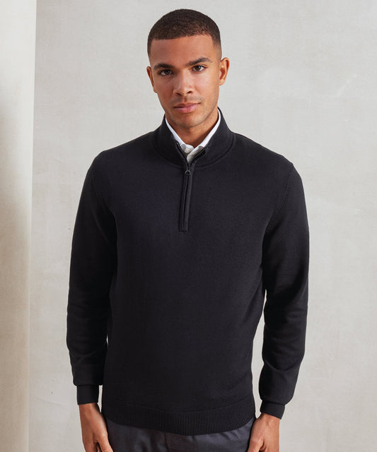 1/4 zip knitted sweater