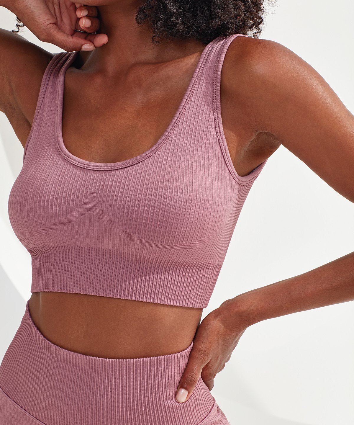 Women's ribbed seamless '3D fit' multi-sport bra