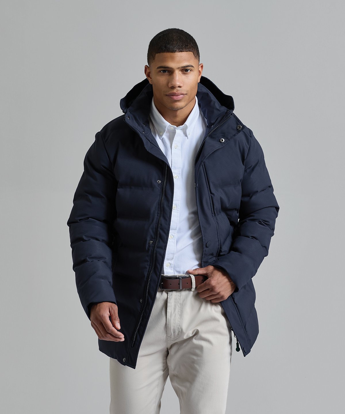 Men's recycled longline padded jacket