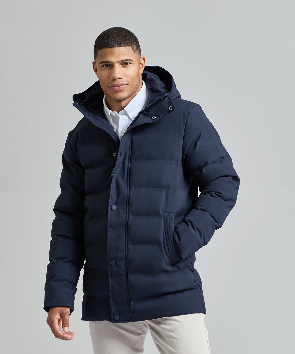 Men's recycled longline padded jacket