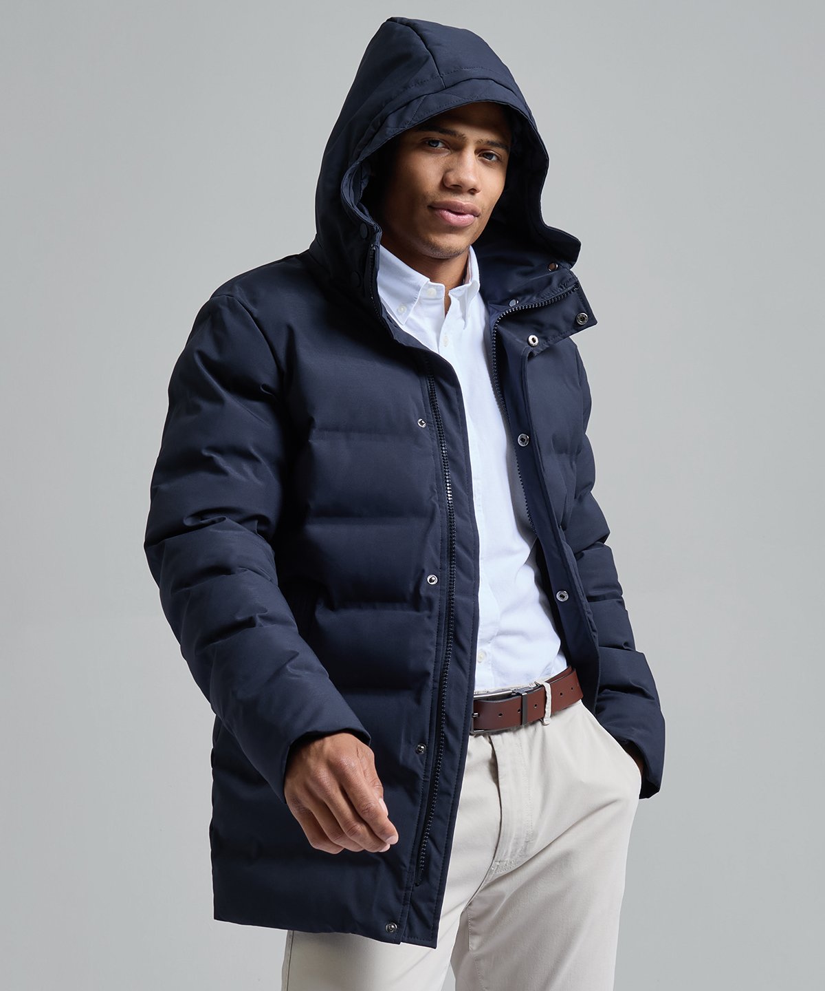 Men's recycled longline padded jacket