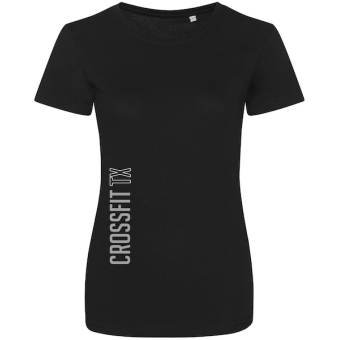 Dames T-shirt verticaal logo CF TX