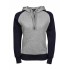 Dames hoodie two-tone navy/grey